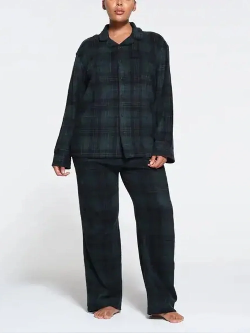 SKIMS Flannel Sleep Set – Cypress Plaid – Size XL – NWT